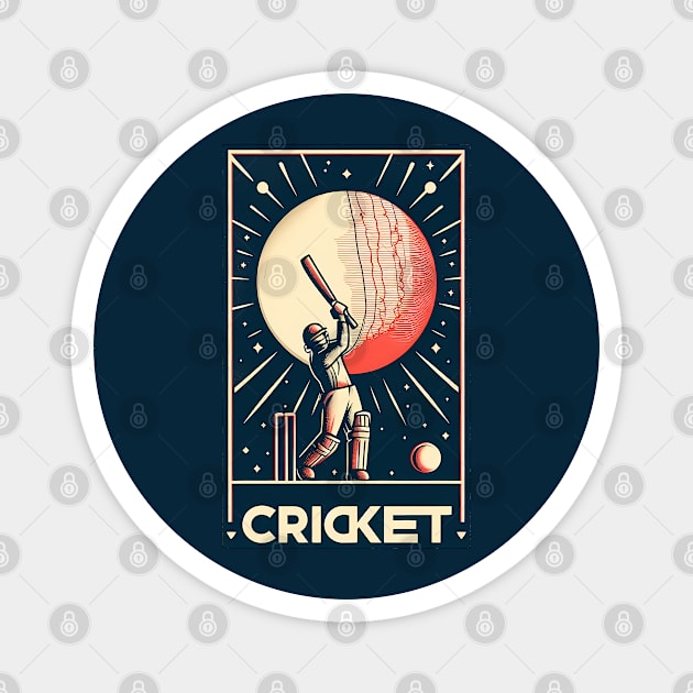 Cricket Player Magnet by TaevasDesign